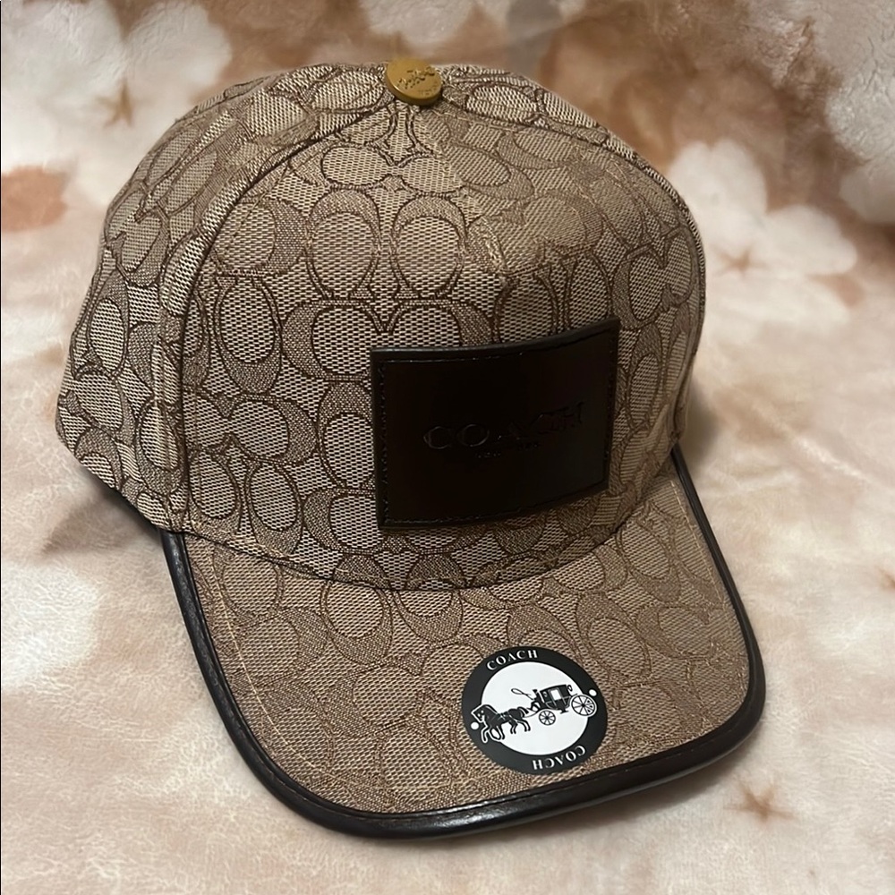 Coach Brown Logo Cap